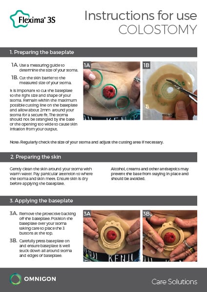 Flexima 3S Colostomy Instructions For Use
